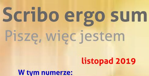 Scribo ergo sum LISTOPAD'19
