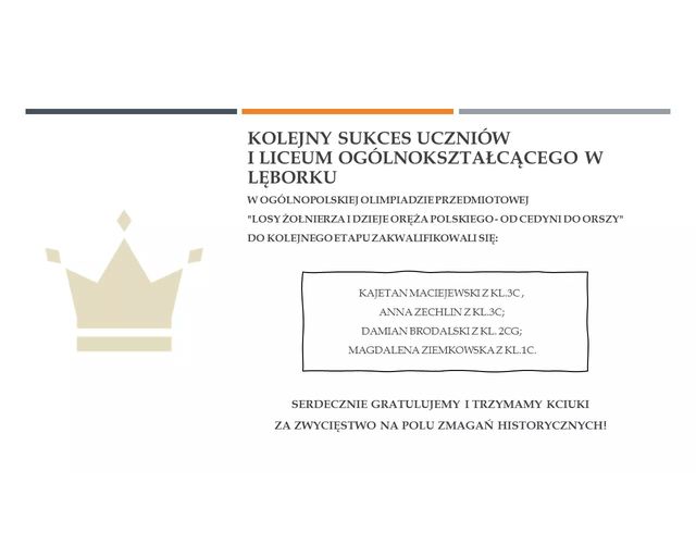 Olimpiada -  Losy żołnierza i dzieje oręża polskiego