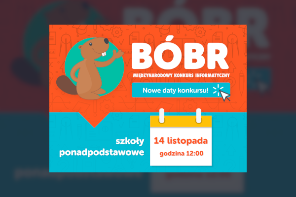 Międzynarodowy Konkurs Informatyczny Bóbr 2023 - grafika zachęcająca do udziału w konkursie
