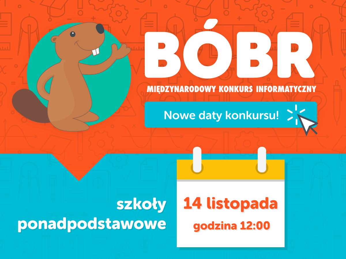 Międzynarodowy Konkurs Informatyczny Bóbr 2023 - grafika zachęcająca do udziału w konkursie
