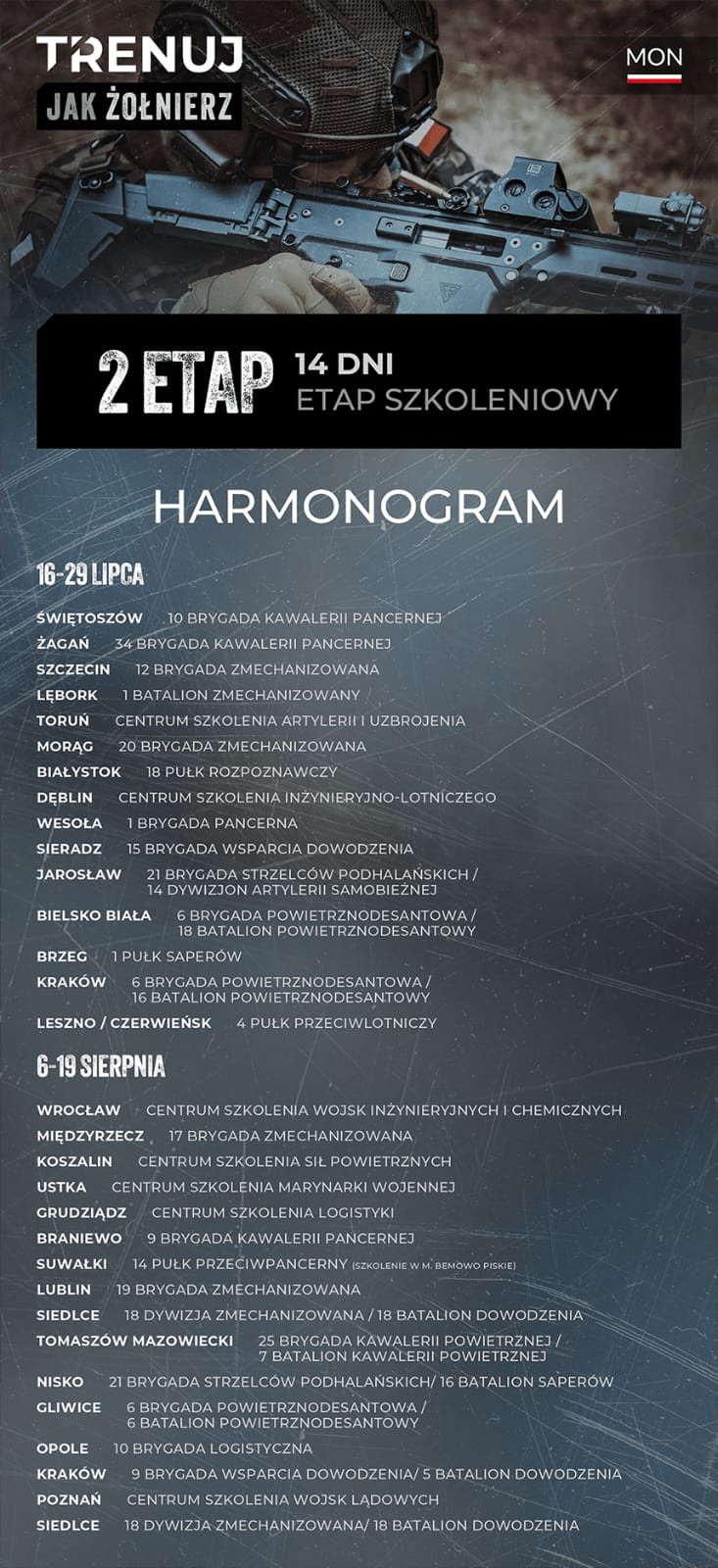 Trenuj jak żołnierz, to projekt Ministerstwa Obrony Narodowej, skierowany do wszystkich obywateli Polski
