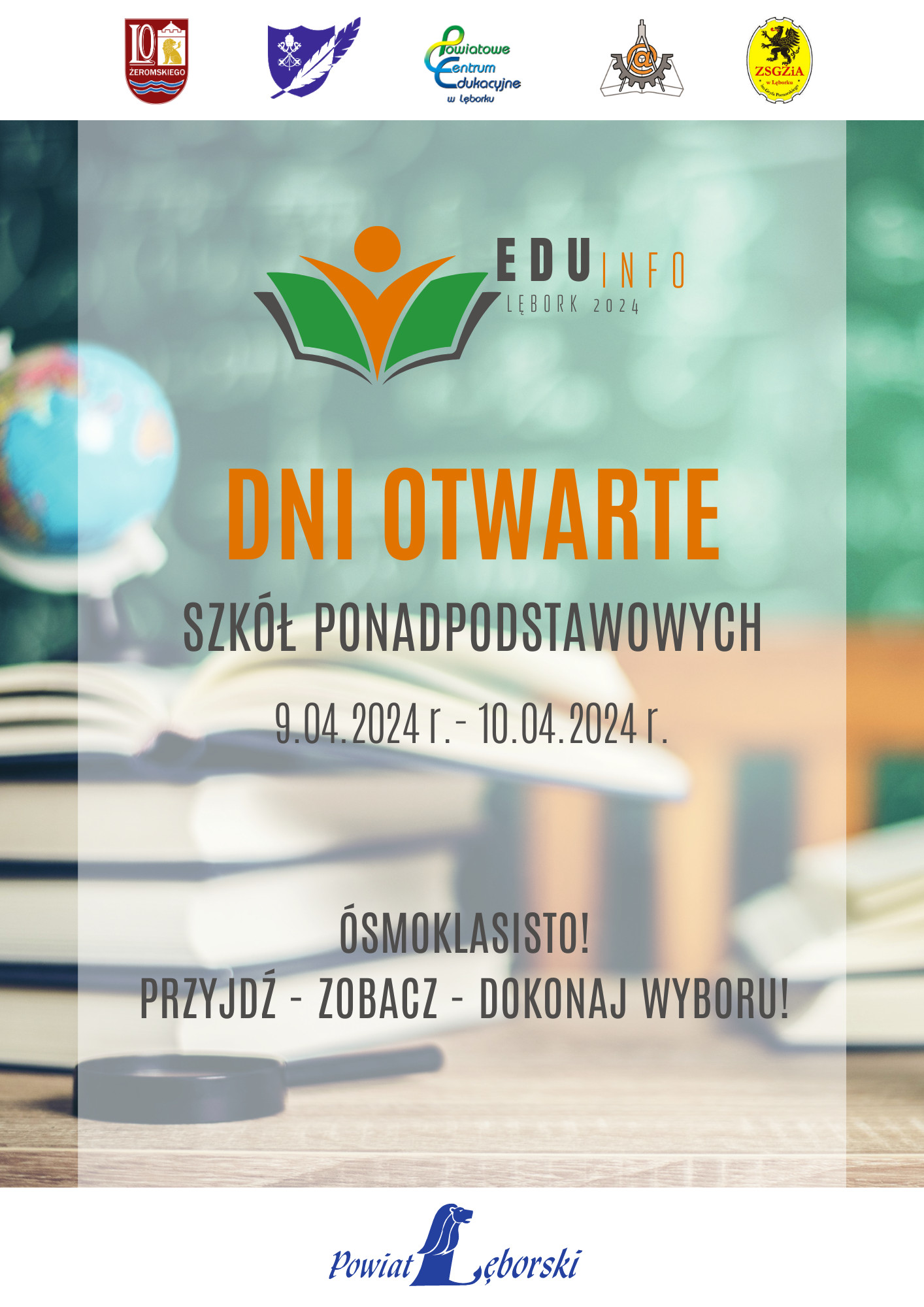 Dni otwarte szkół ponadpodstawowych - plakat informacyjny