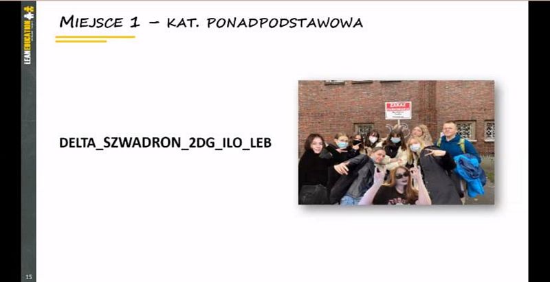 Uczniowie z&nbsp;naszej szkoły zajęli I&nbsp;miejsce w&nbsp;ogólnopolskiej olimpiadzie Lean Lider